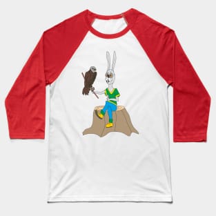 Rabbit and Falcon Baseball T-Shirt